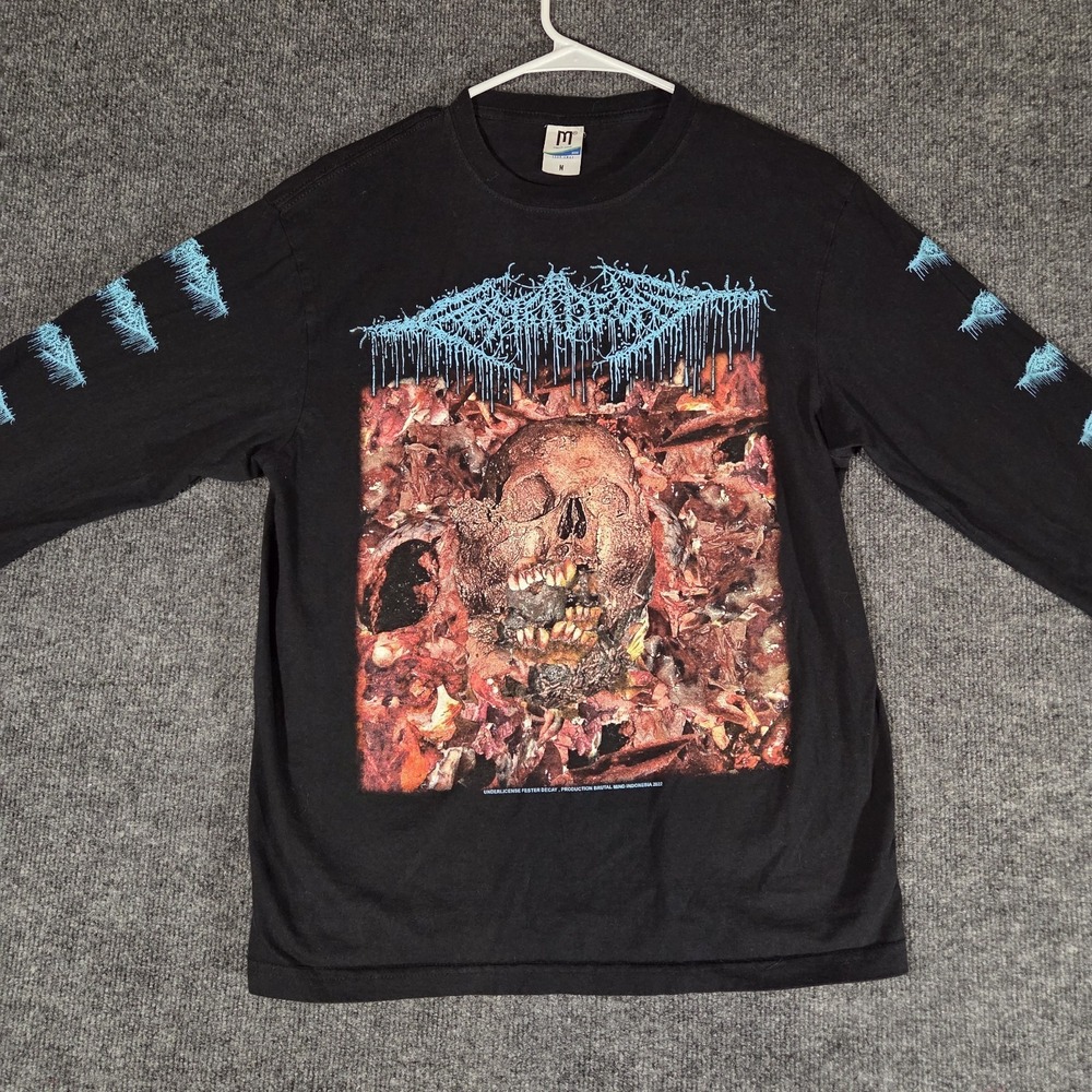 Pathological Stench Goregrind T Shirt Mens Medium Graphic Long Sleeve Metal